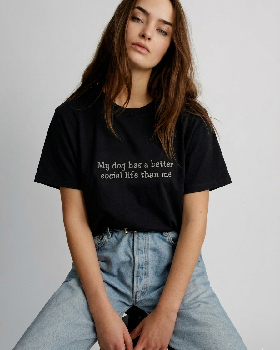 My Dog Has A Better Social Life Than Me Tshirt