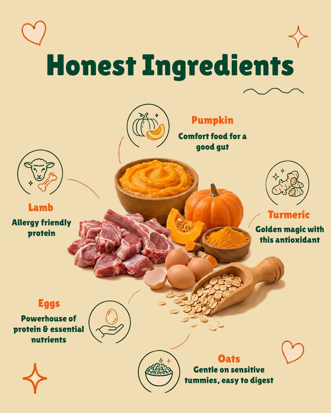 Lamb Pumpkin Hearts